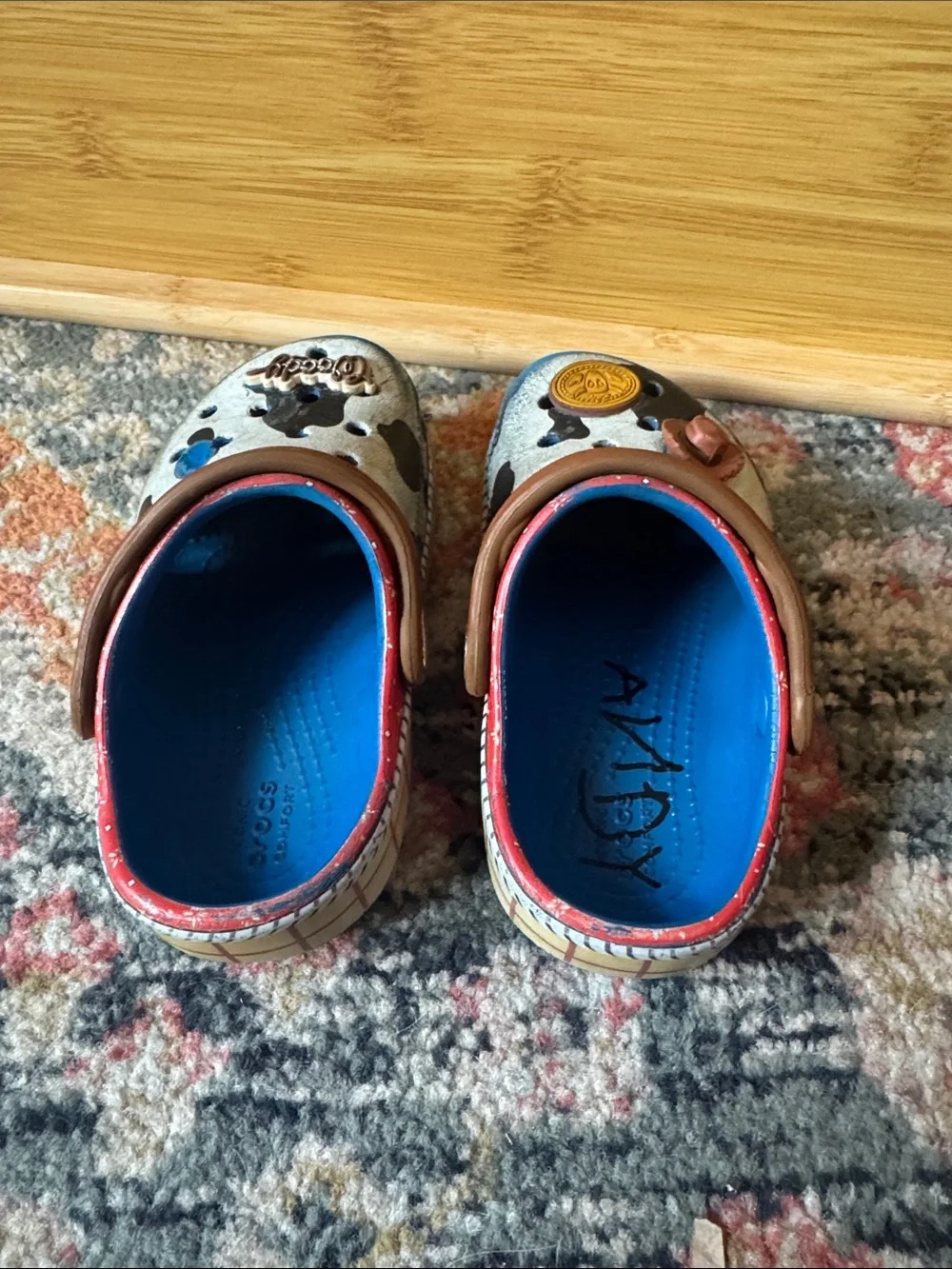 Crocs Toy Story Woody Kids Clog Cow Print Multicolor